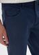 Blue slim fit cotton trousers_3