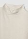 White ribbed Tencel&trade; Lyocell and wool blend T-shirt, regular fit_1