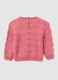 Pink regular fit baby girl sweater_1
