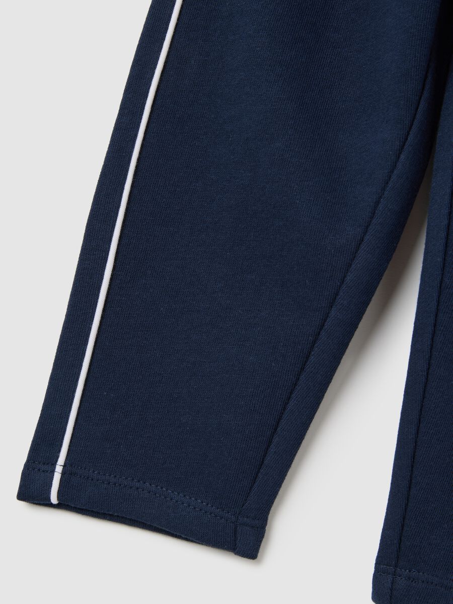 Children's blue cotton joggers regular fit_3
