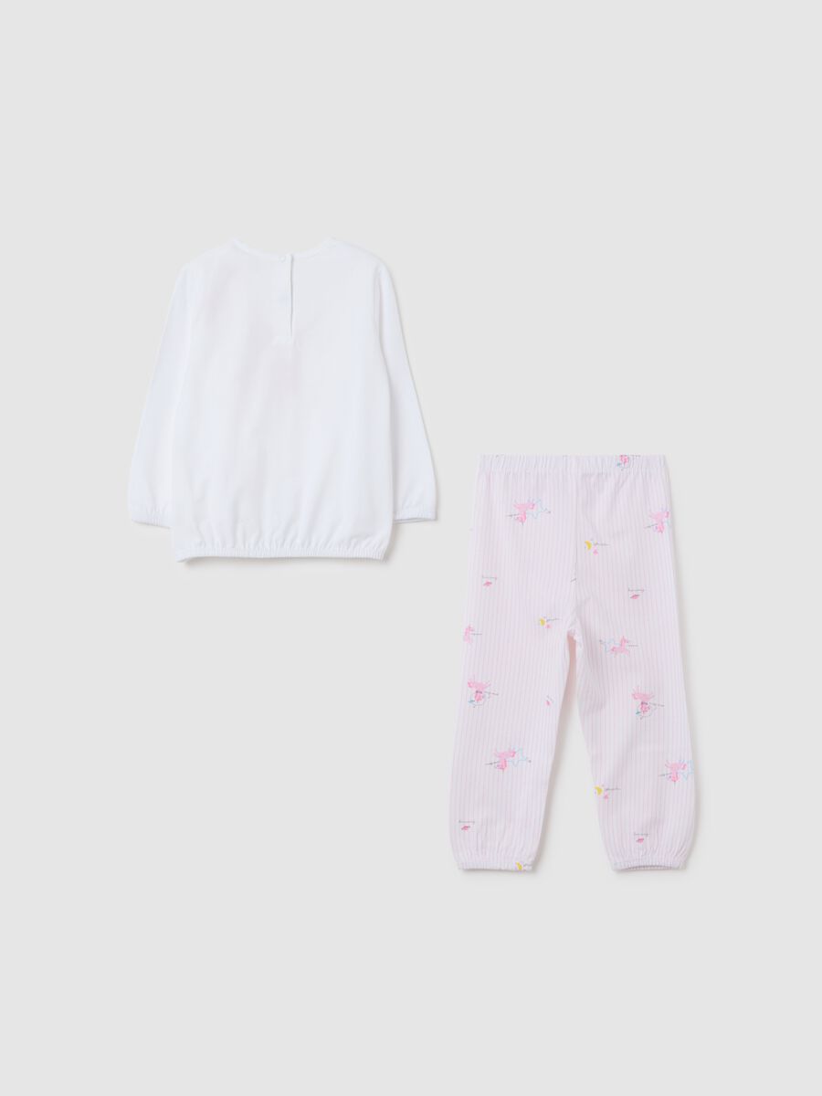 Baby girl's multicolour regular fit pure cotton pyjamas_1