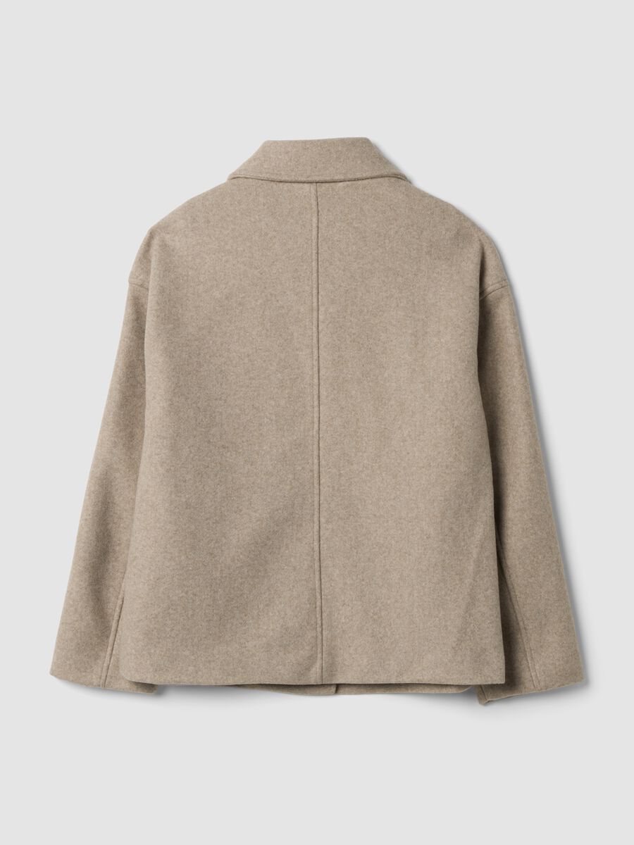 Giacca beige regular fit con colletto e bottoni_2