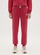 Red cotton blend jogger trousers_1