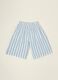 Sky Blue Pure Cotton Striped Trousers_0
