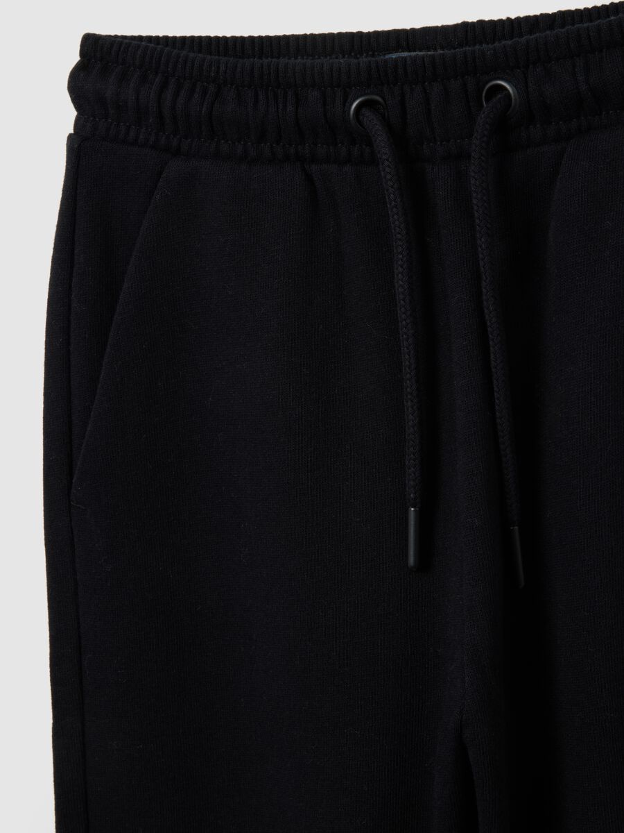 Boys' Black Jogger Trousers in Pure Cotton Regular Fit_2