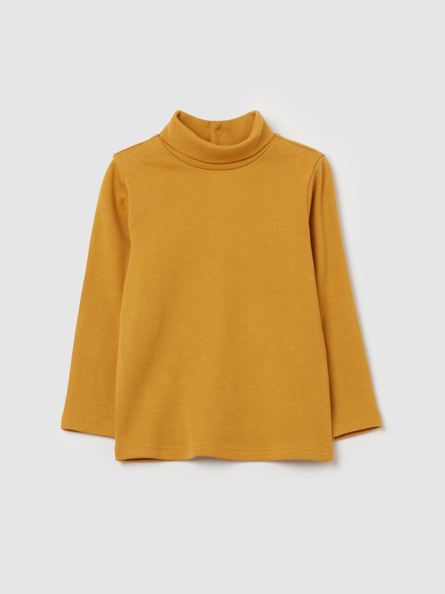 T-shirt with long sleeves and high neck_0
