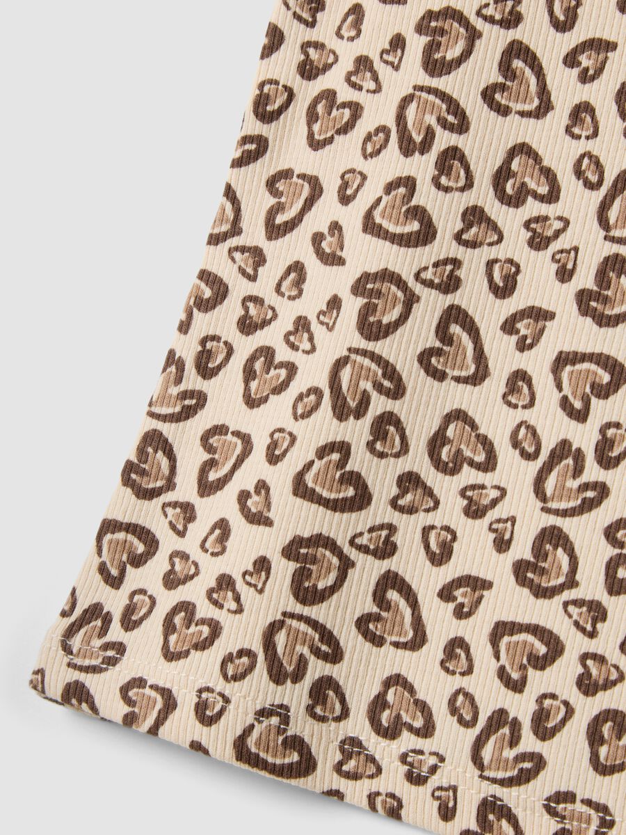 Tank top beige in cotone elasticizzato a costine regular fit_3