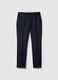 Pantaloni in cotone elasticizzato blu regular fit_4