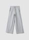 Pantaloni grigi culotte in puro cotone organico per ragazza_0