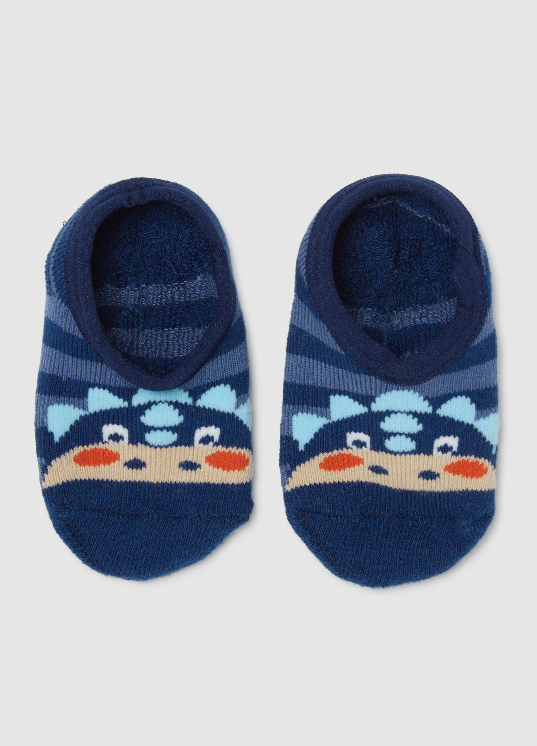 Calze da bambino in misto cotone multicolor antiscivolo