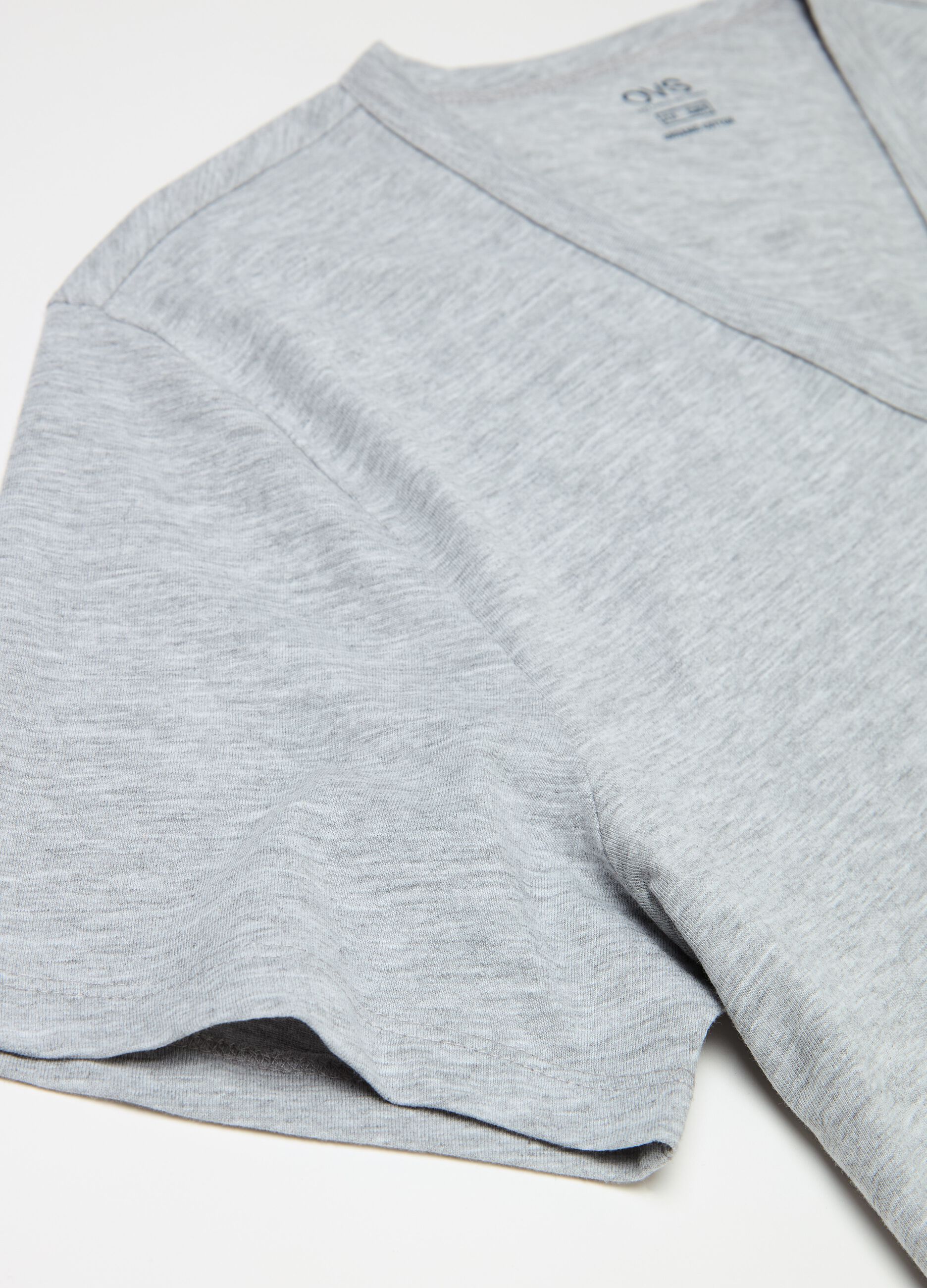 Bipack t-shirt intime in jersey scollo a V