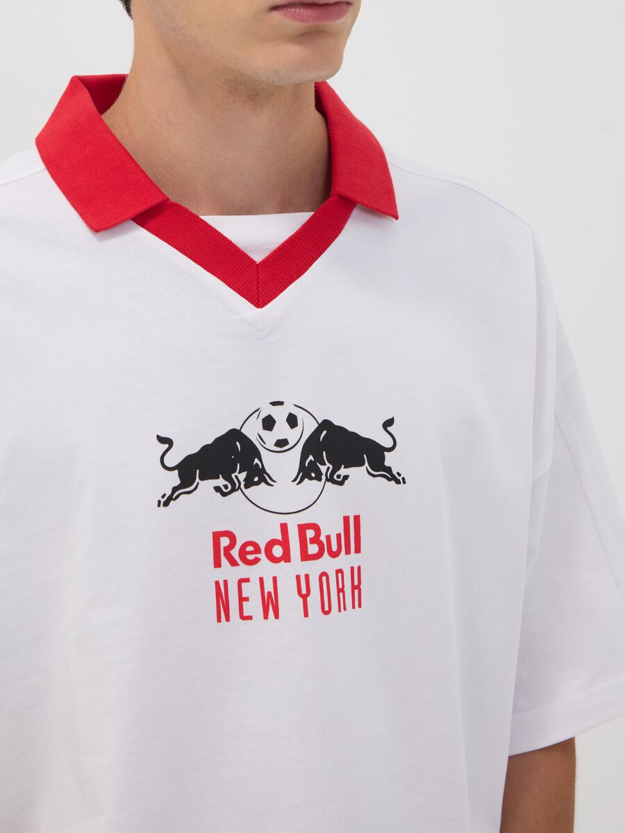 White pure cotton T-shirt with New York Red Bulls print_2
