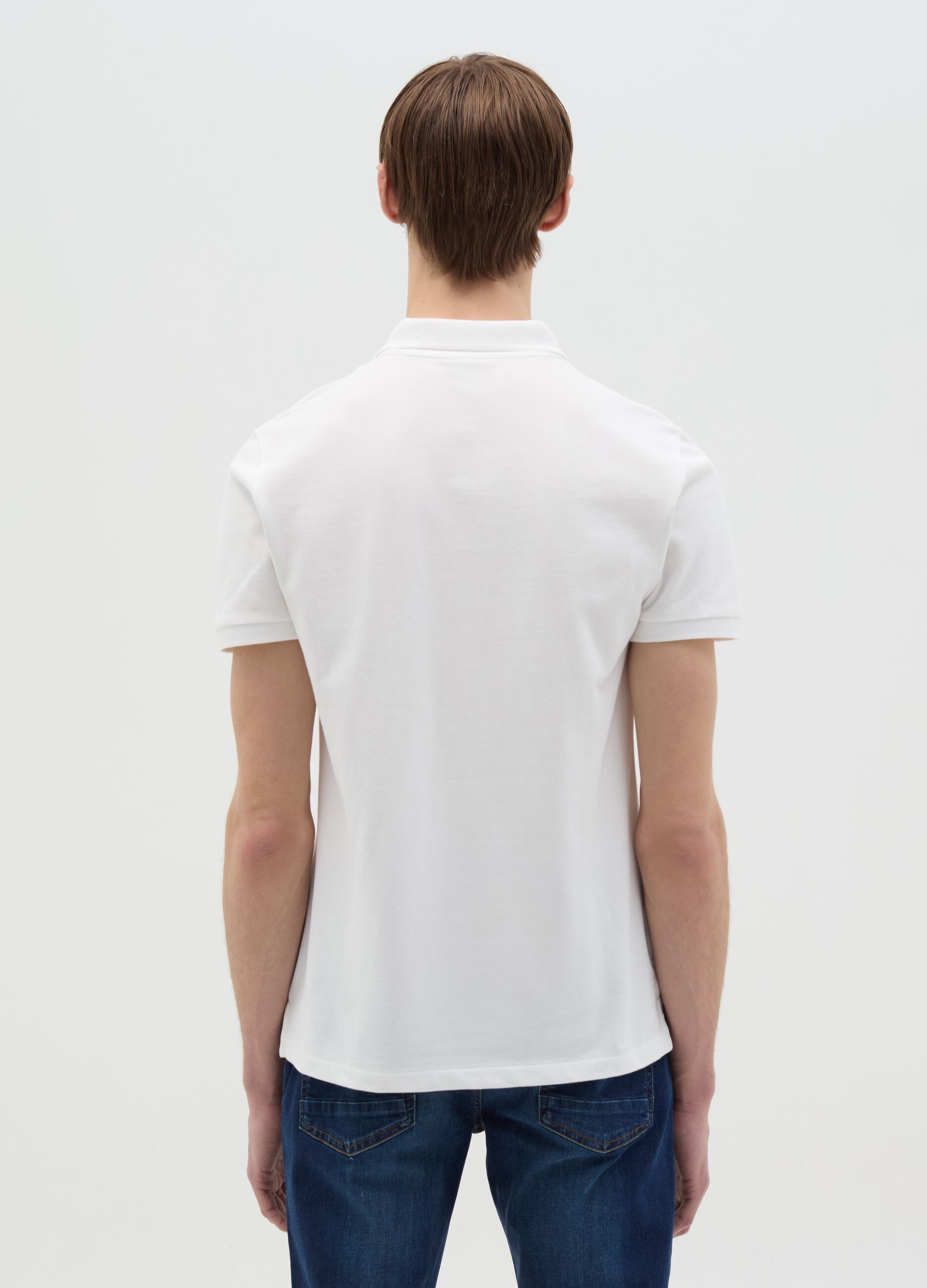 Polo shirt in organic cotton piquet