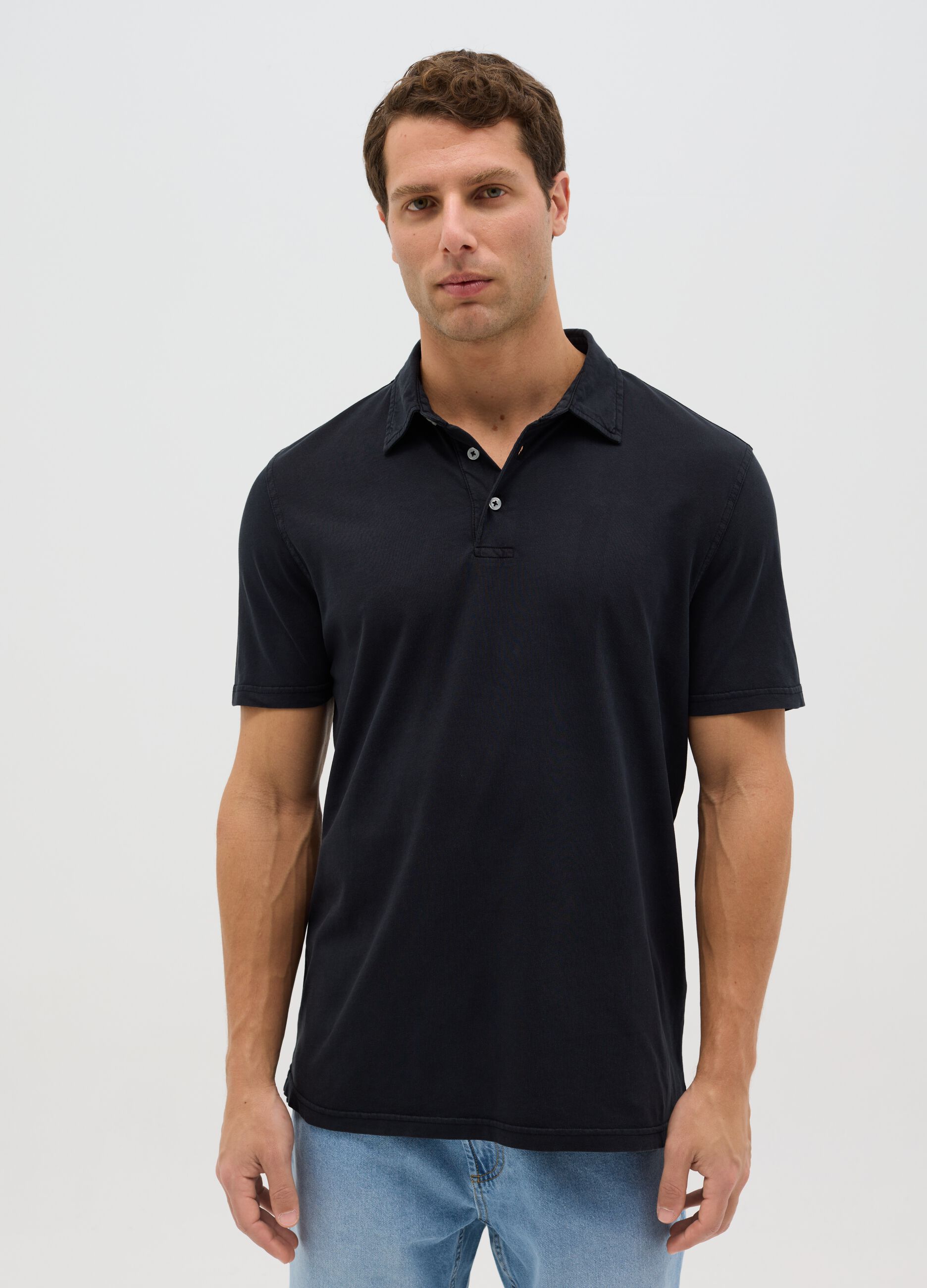 Regular-fit polo shirt in jersey