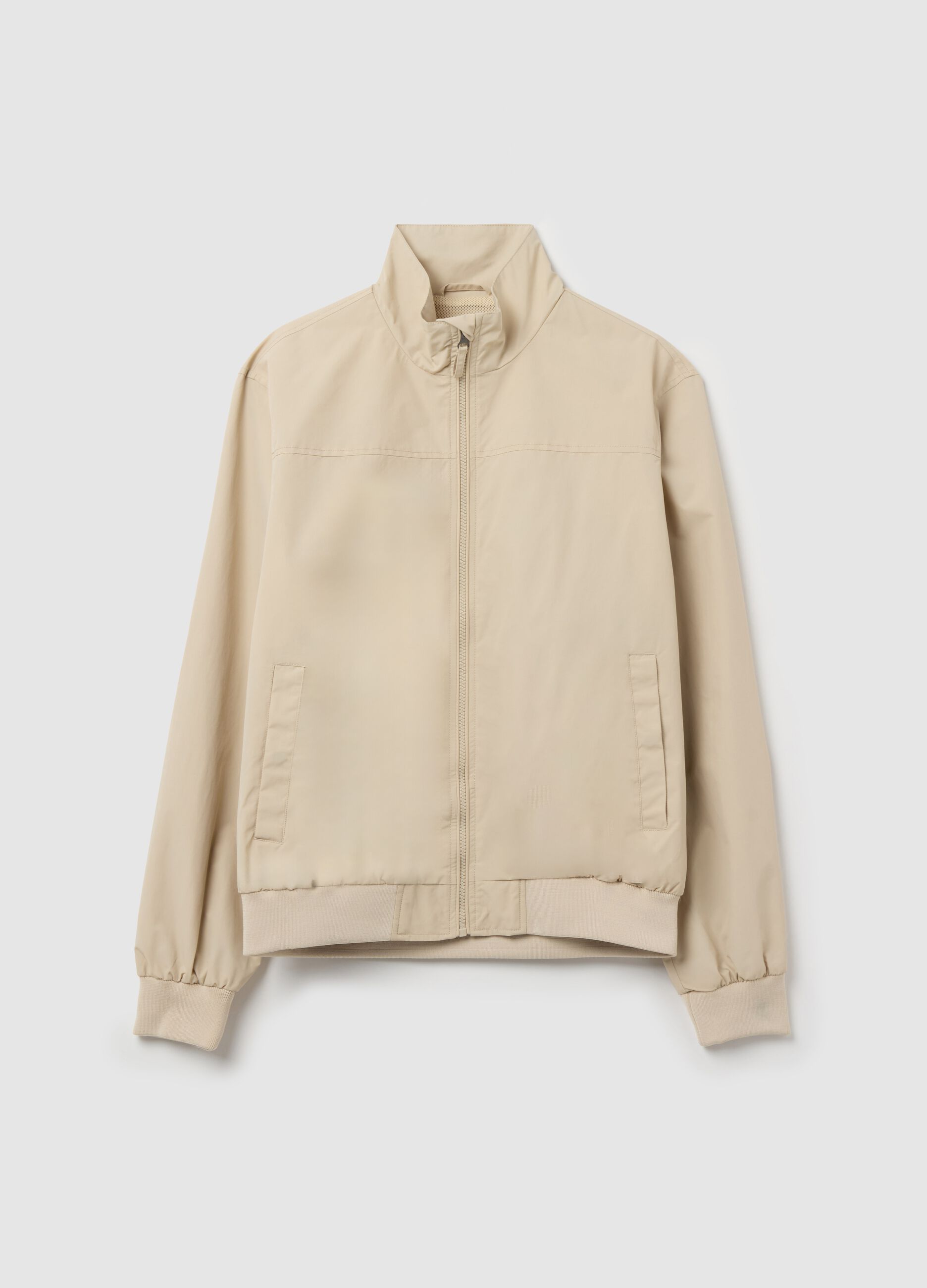 Bomber full-zip con collo alto
