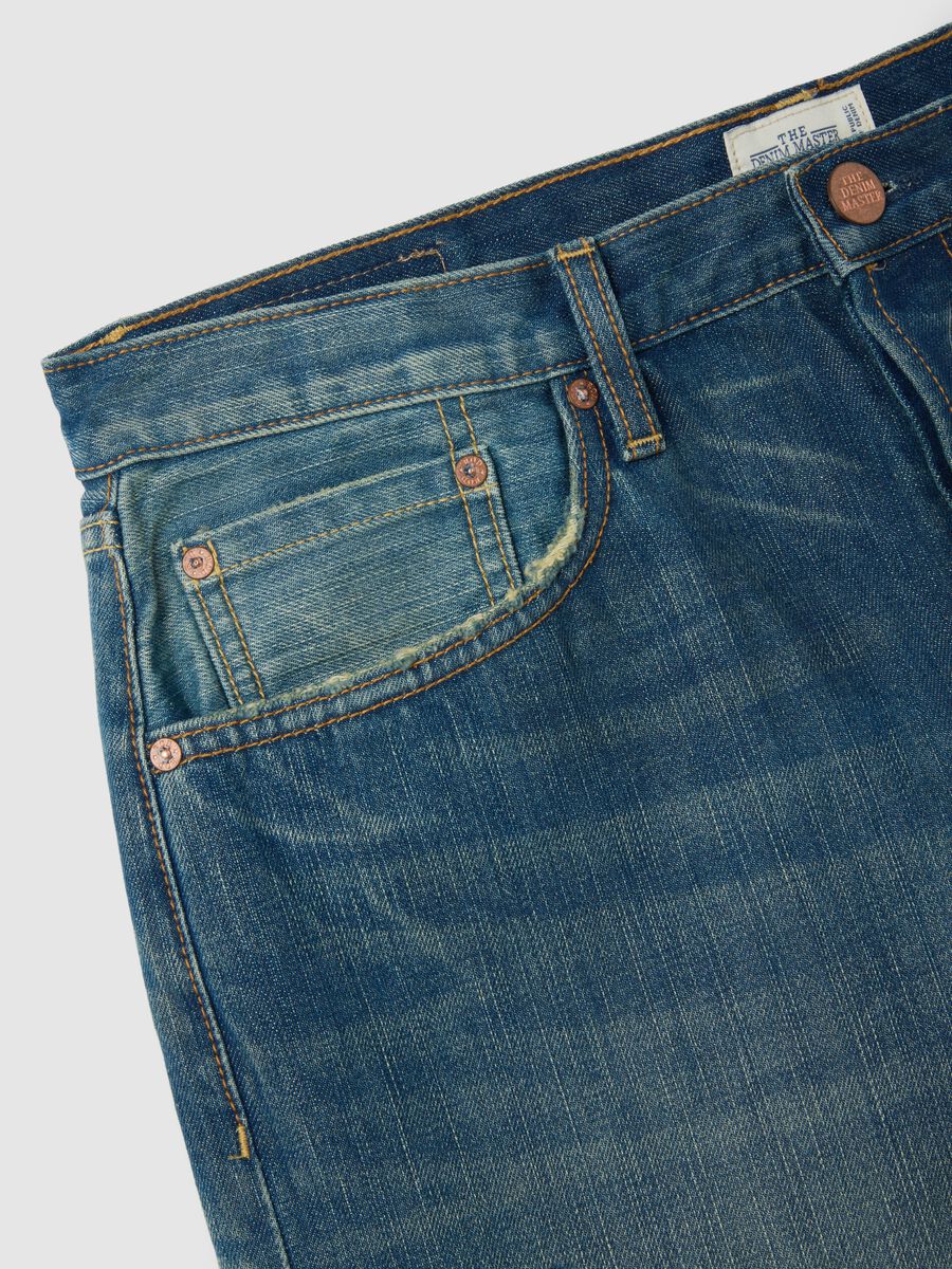 Pure Cotton Denim Regular Tapered Jeans_1