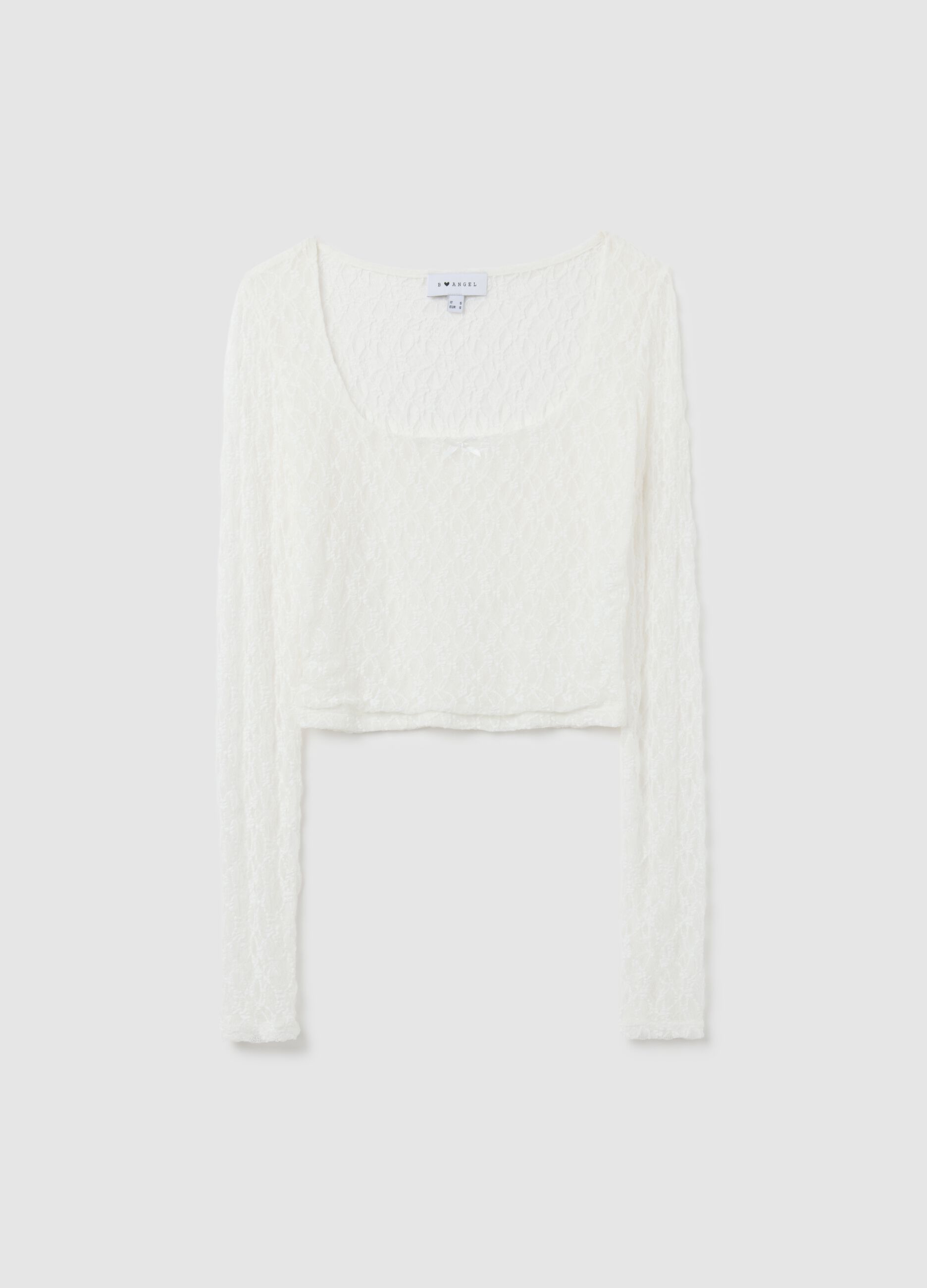 White long top in stretch fabric