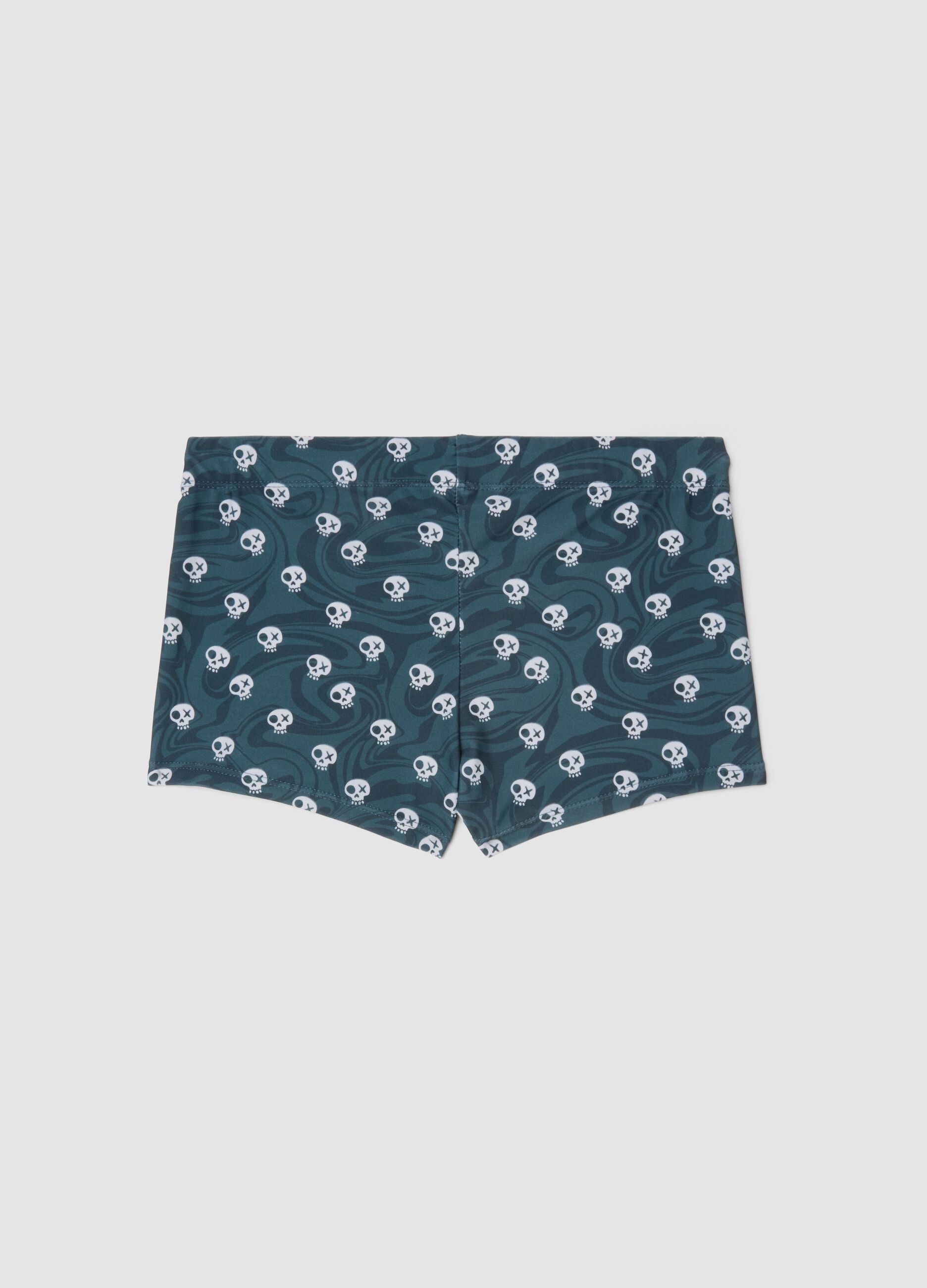 Blue stretch boxer swim shorts