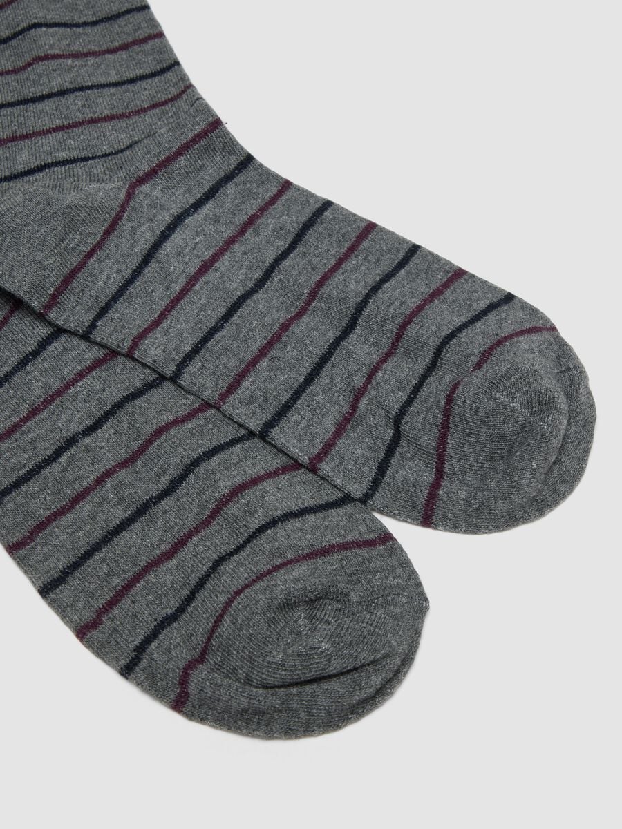 3-Pack of Grey Long Socks in Stretch Organic Cotton_2