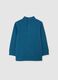 Children's blue high-neck pure cotton jumper with regular fit_1