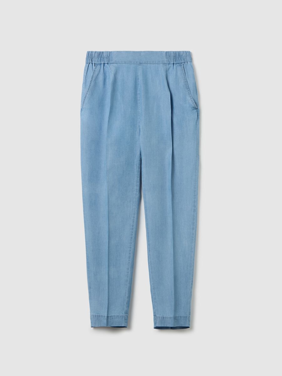 Carrot-fit denim-effect joggers_4