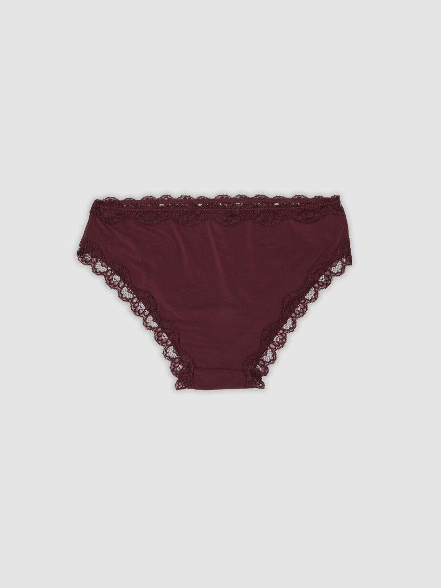 Tripack di slip multicolor in cotone organico con pizzo_1