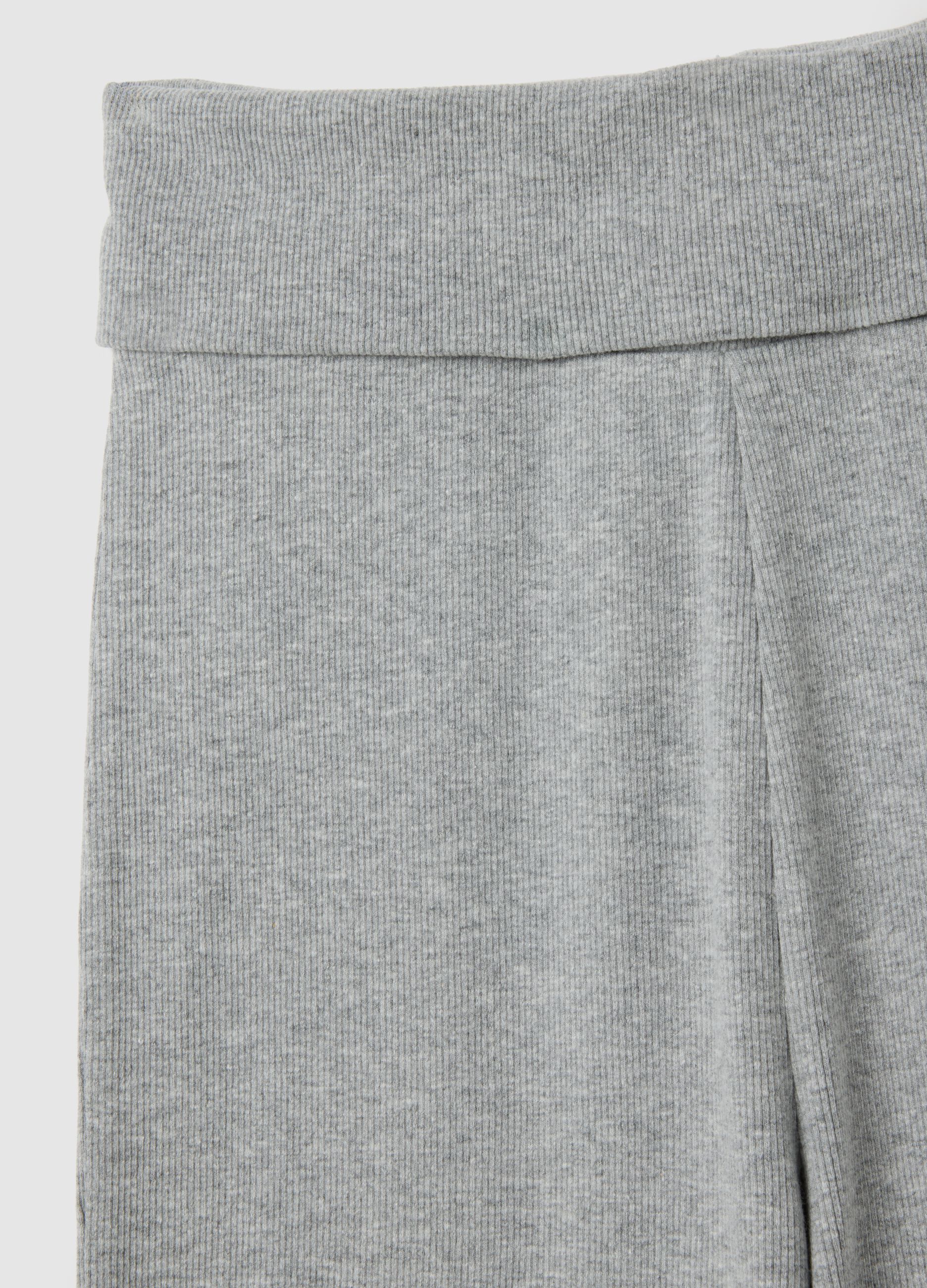 Stretch Grey Flare Leggings