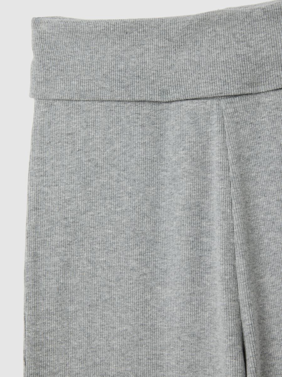 Stretch Grey Flare Leggings_1