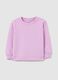 Girls' pink pure cotton sweatshirt with regular fit_0
