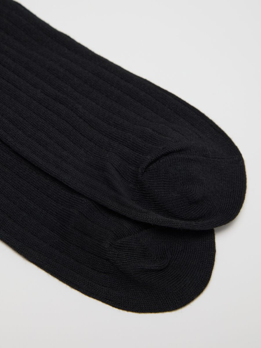 Three-pack black stretch pop socks_2