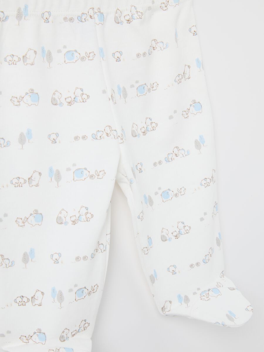 Bipack pantaloni da neonato in puro cotone multicolor_2