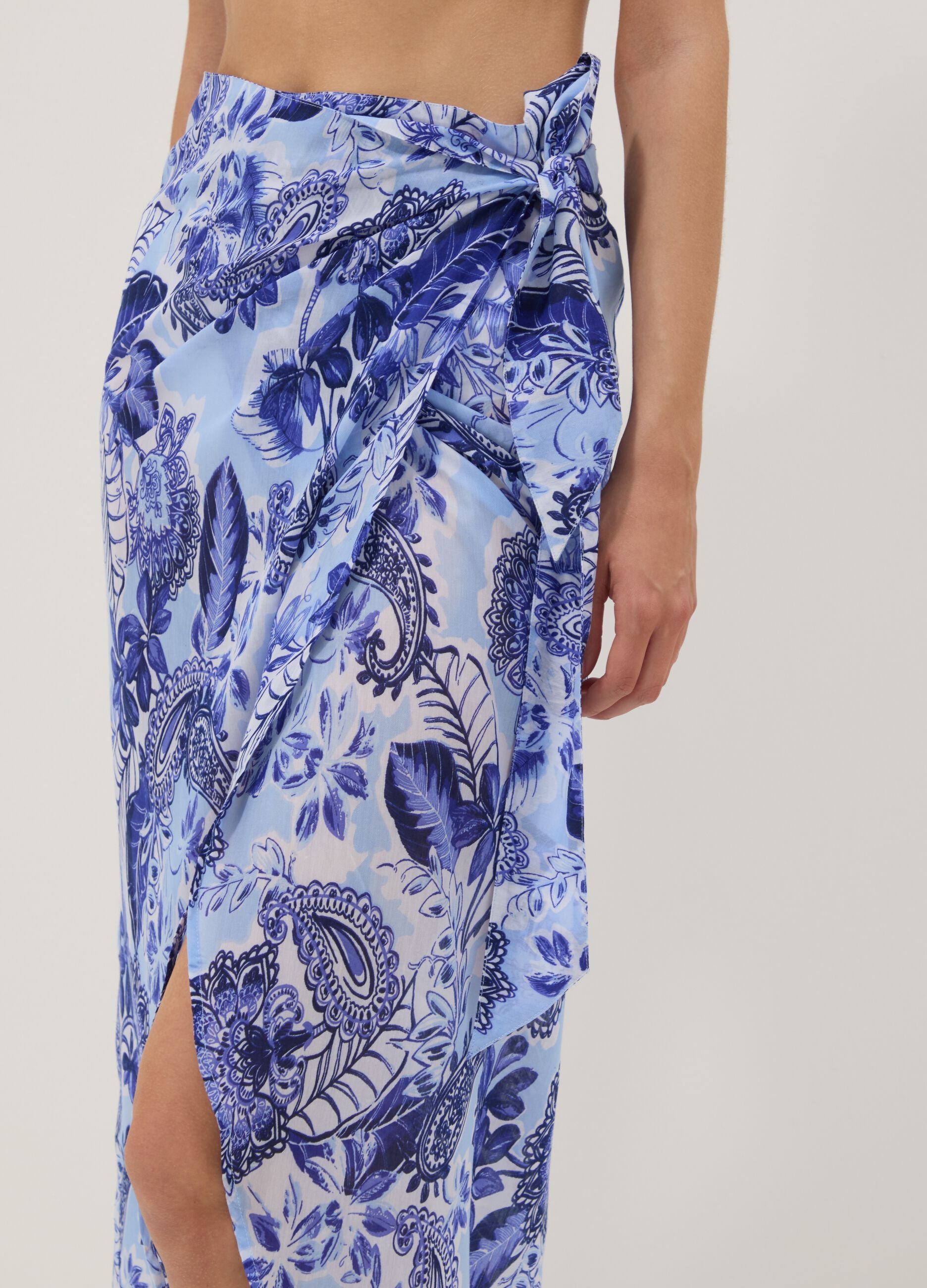 Blue printed beach sarong
