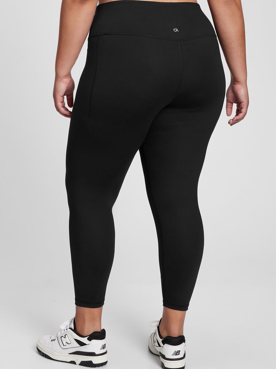 Solid colour high-rise leggings_3