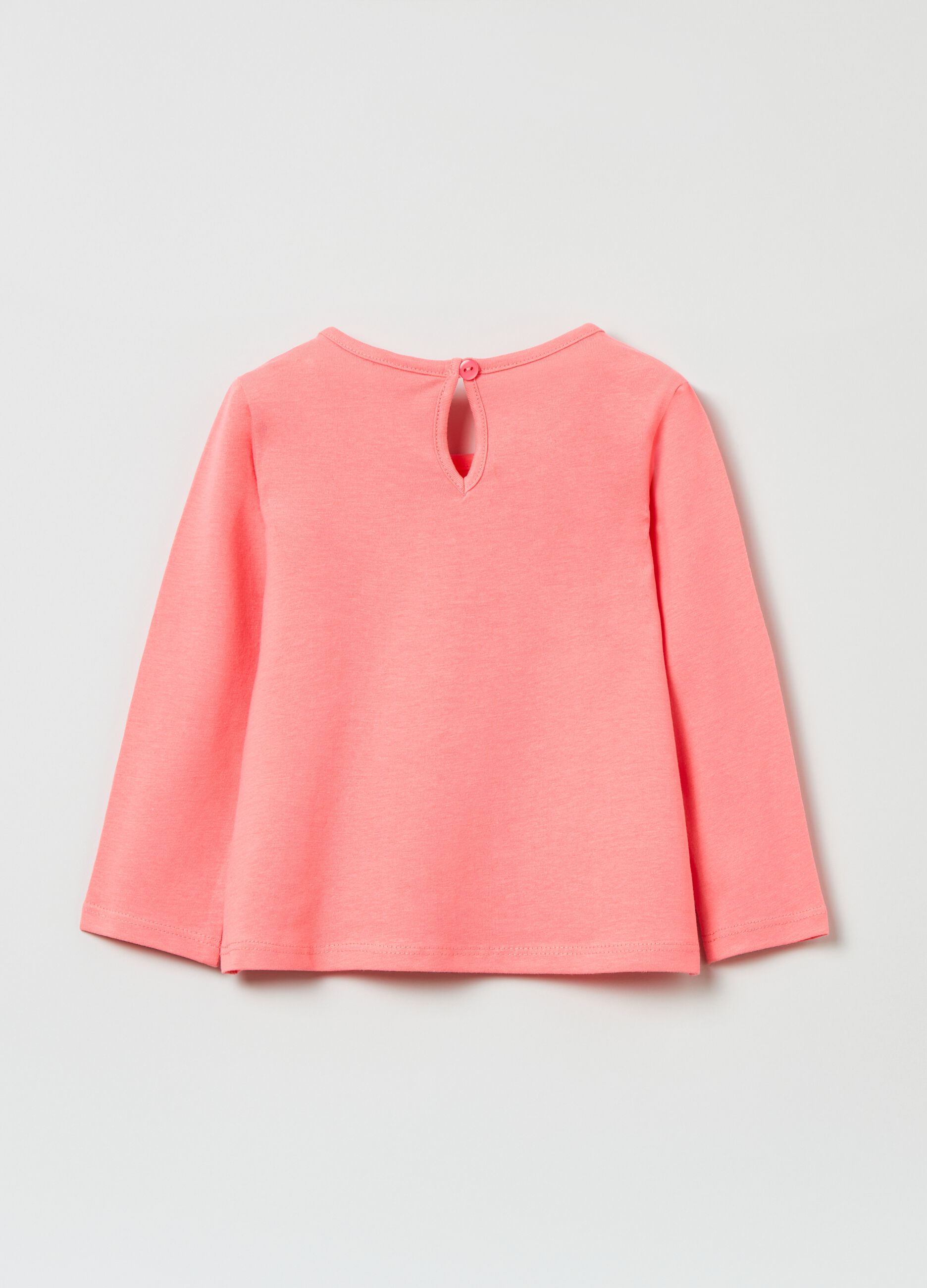 T-shirt in cotone con stampa fiore_1