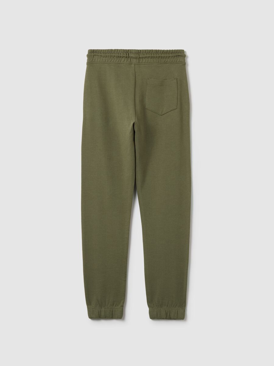 Cotton joggers with drawstring and print_4