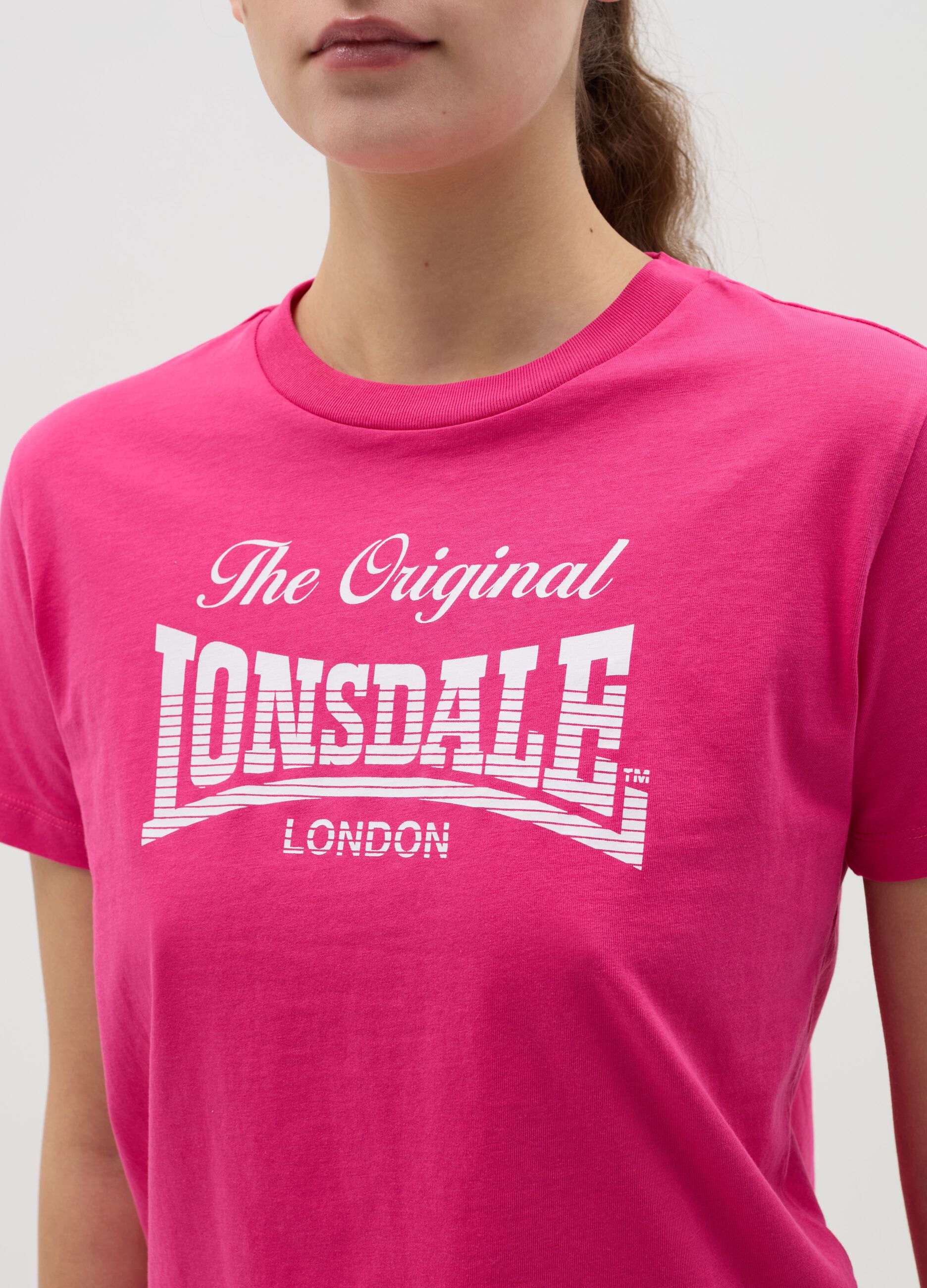 Cotton T-shirt with logo print