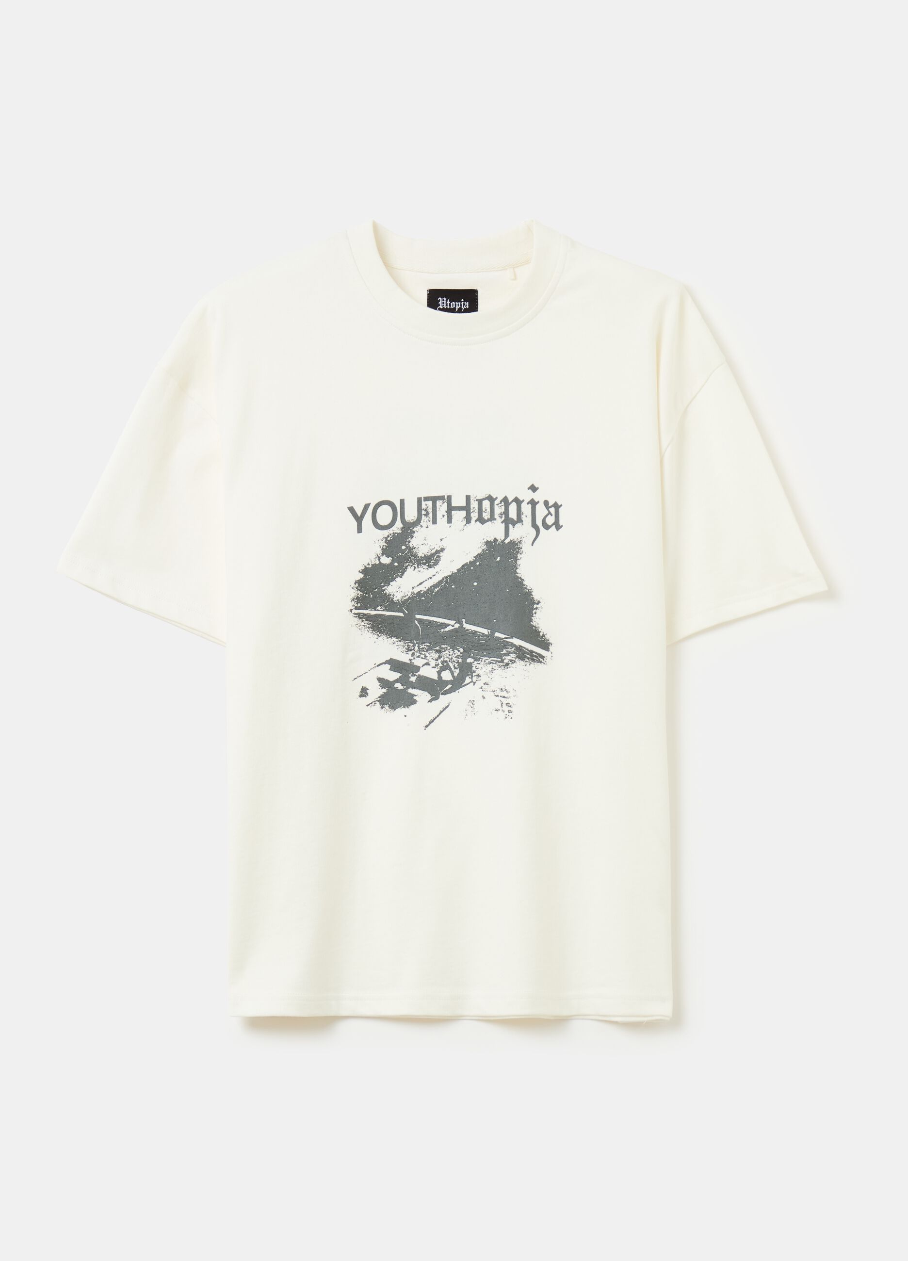 Ovs Graphic T-shirt Vintage White