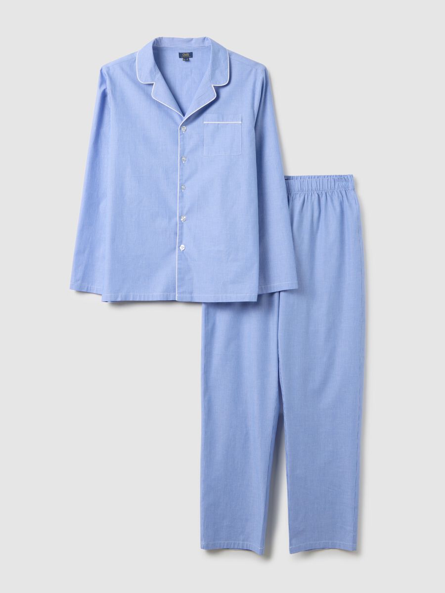 Men's Regular Fit Blue Cotton Pyjama_4