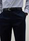 Regular Fit Blue Mixed Trousers_3