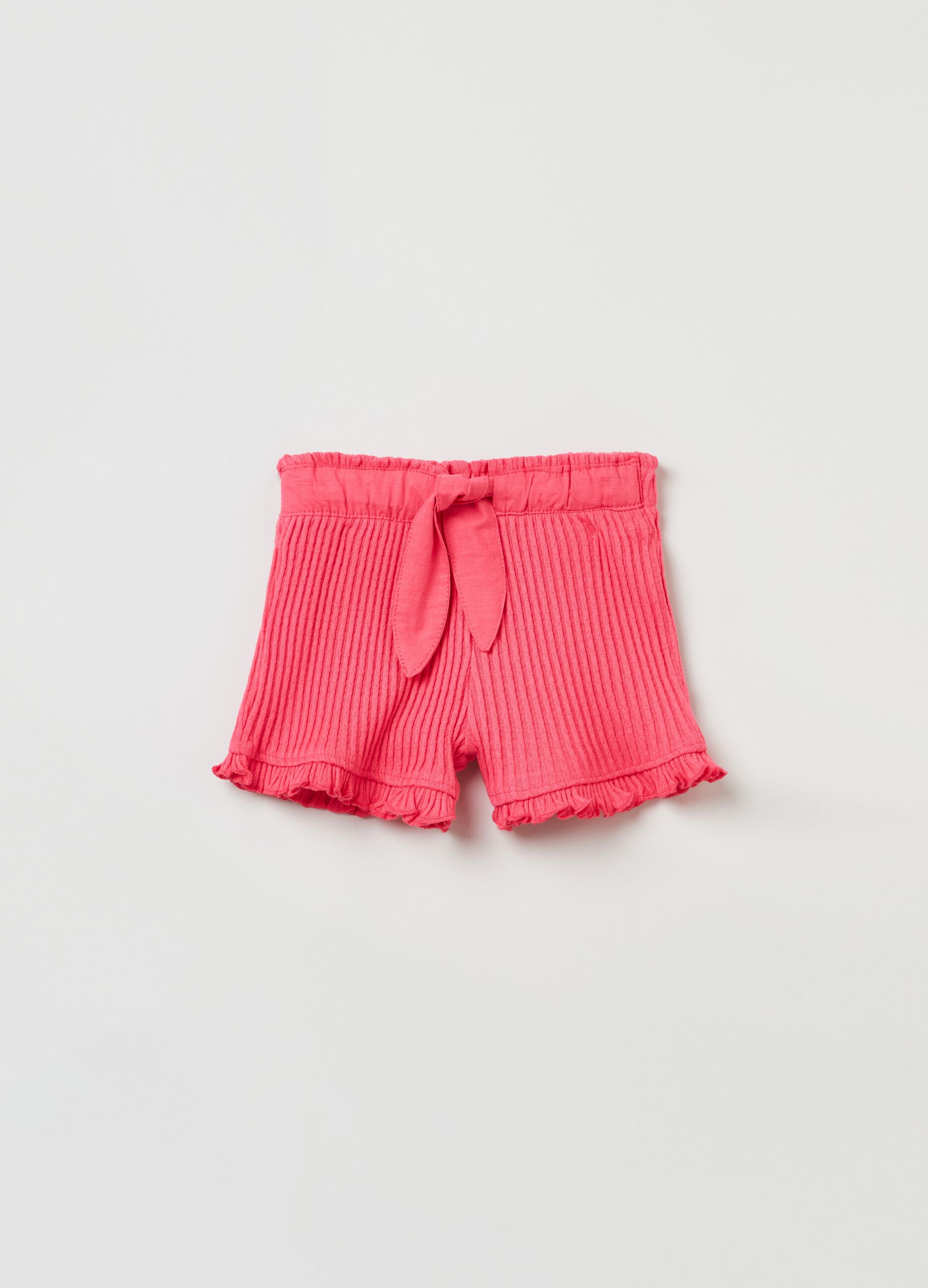 Shorts a costine con rouches_0