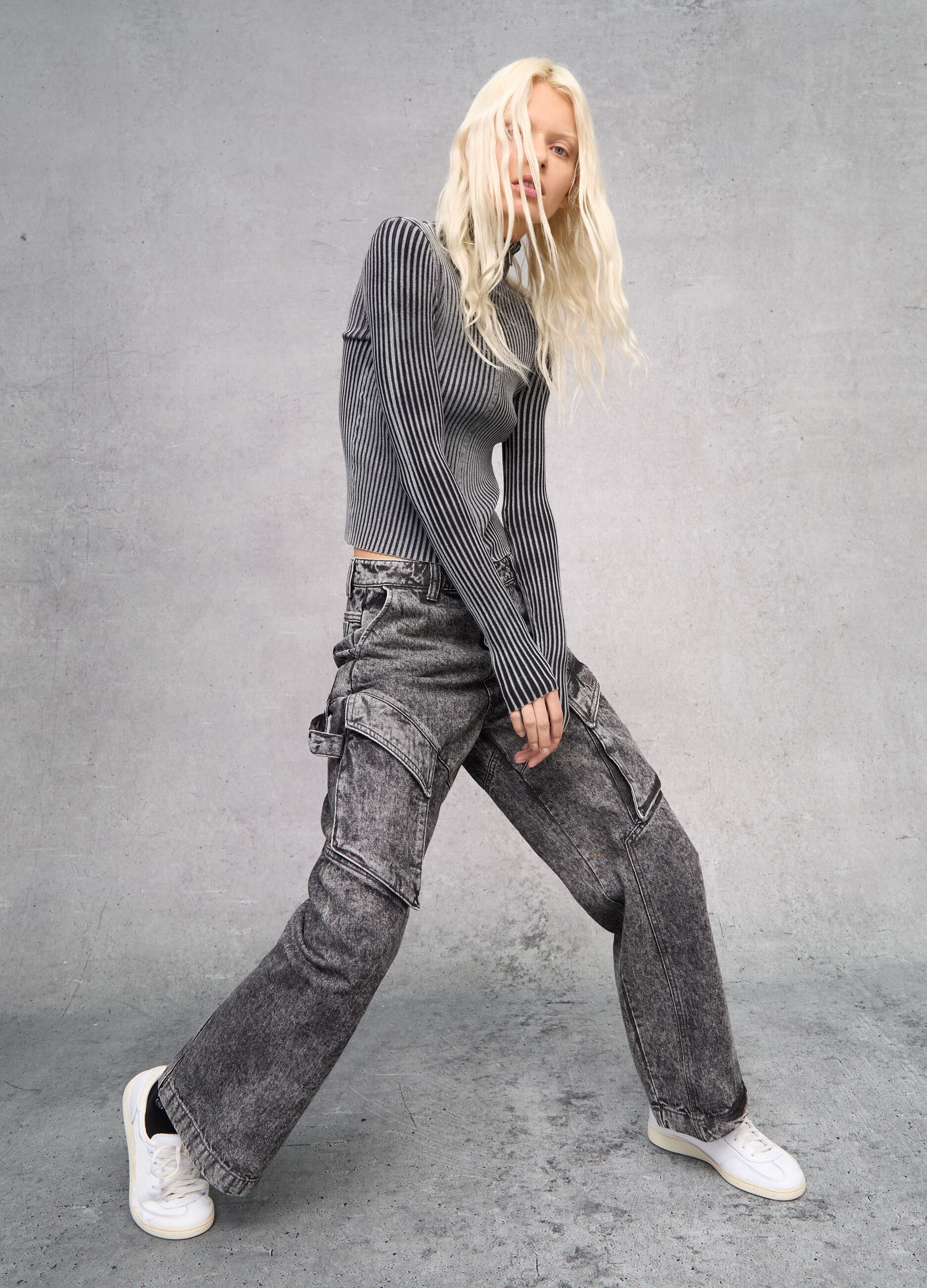 Vintage Grey Cargo Denim