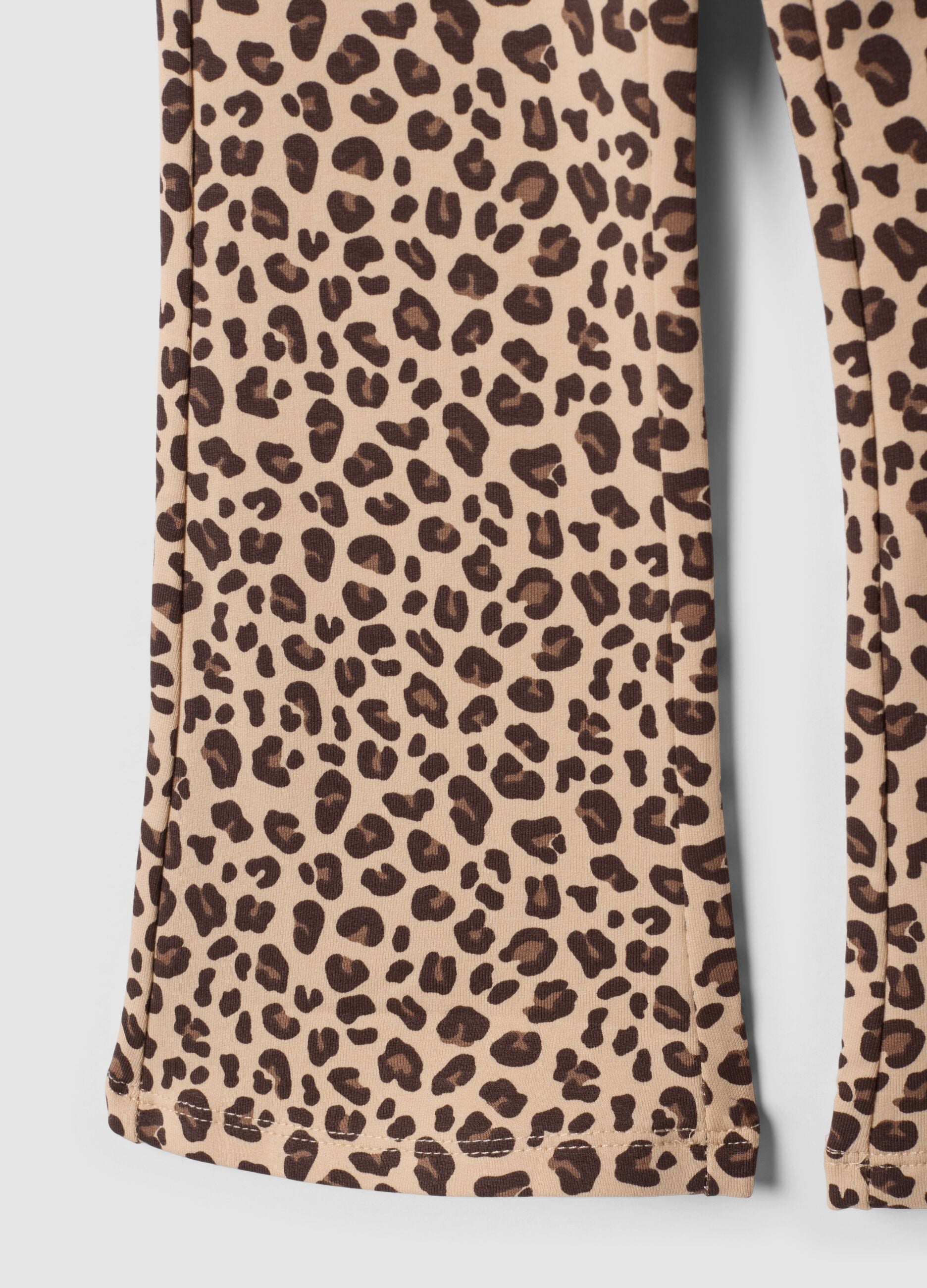 Beige stretchy organic cotton leggings