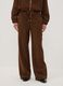Brown stretch-fabric straight-fit trousers_1