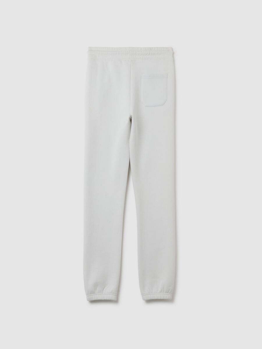 Kids' grey regular fit cotton blend trousers Los Angeles Lakers_4