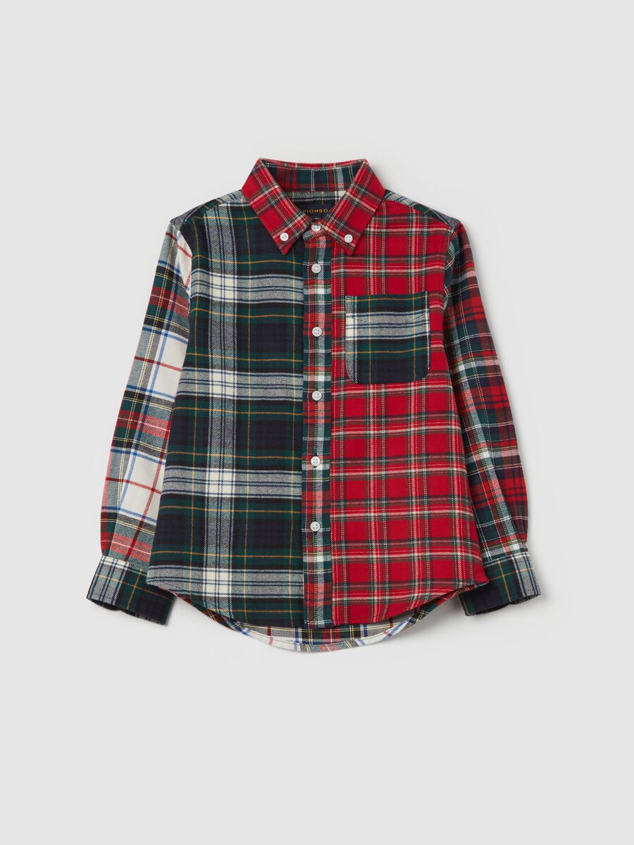 Flannel shirt with tartan pattern_3