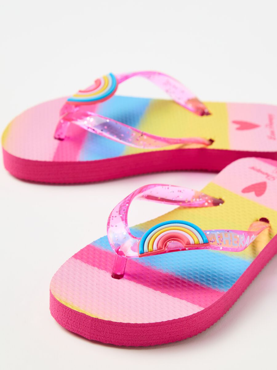 Sandals with glitter and rainbow_1