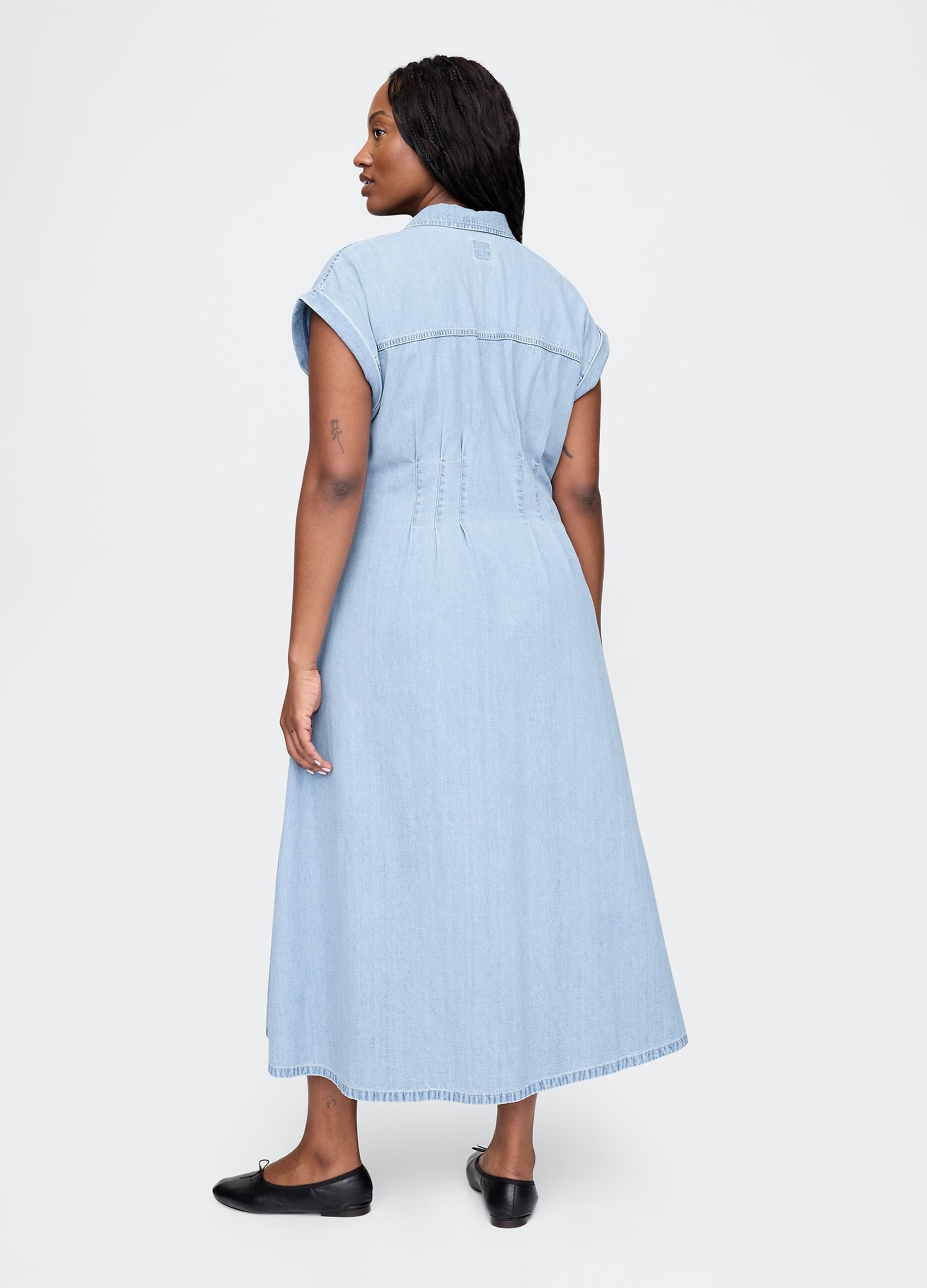 Long Cotton Denim Dress