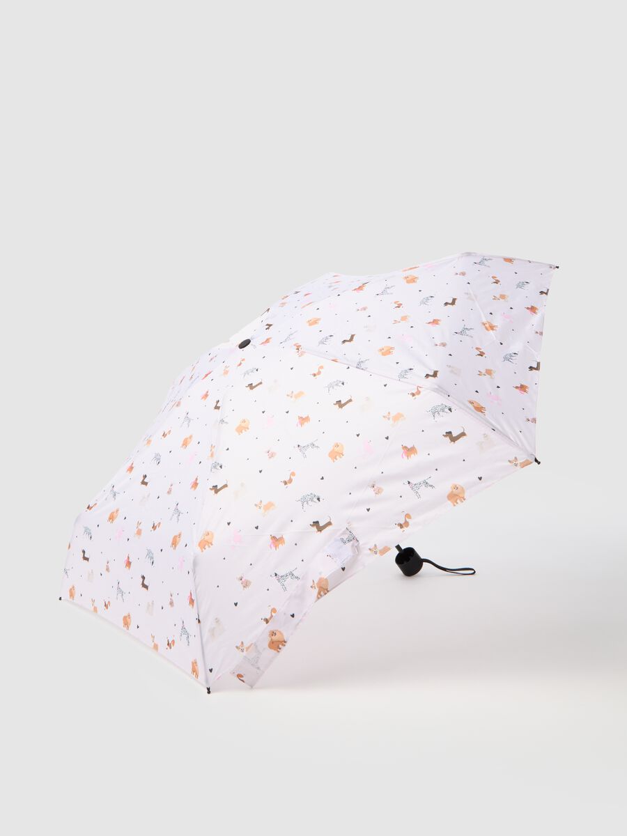 Multicolour foldable umbrella with print_1