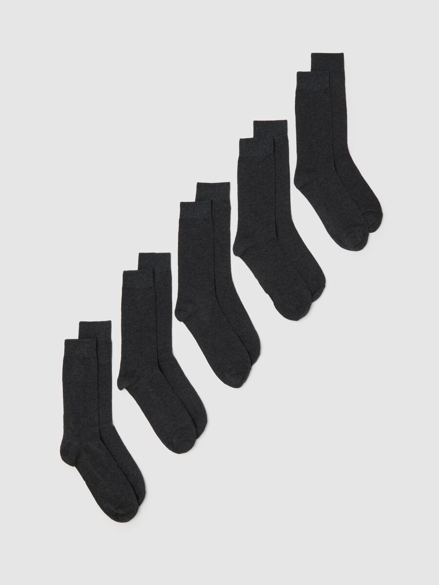 Multipack of grey midi cotton blend socks_0