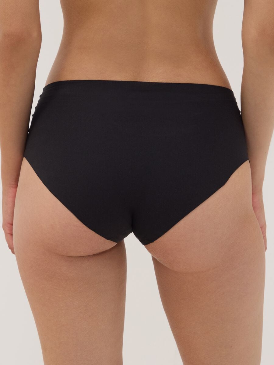 Slip neri a vita alta in cotone organico elasticizzato_3